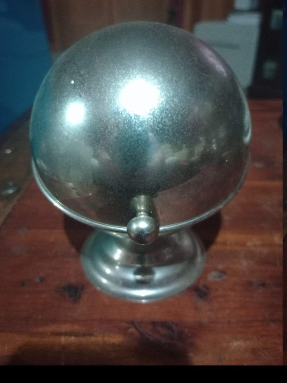 Metallic Globe Accent Decorative Object - Silver